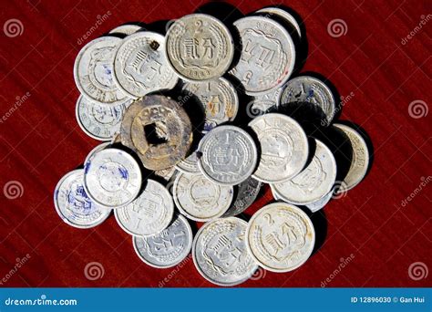 Old coins in China stock photo. Image of chinese, symbol - 12896030