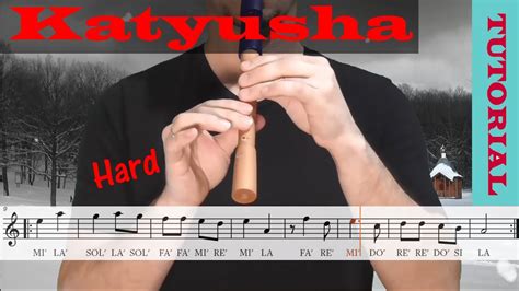 Katyusha (Катюша) - Tutorial flauta con partitura | Karaoke ...