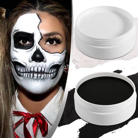 Amazon.com: ecofavor Black White Face Paint Body Painting, 2 PCS Pro