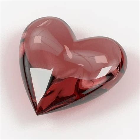 Heart Shaped Gemstones 002 3D model | CGTrader