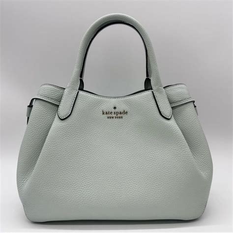kate spade large dumpling satchel crossbody bag light teal satchel