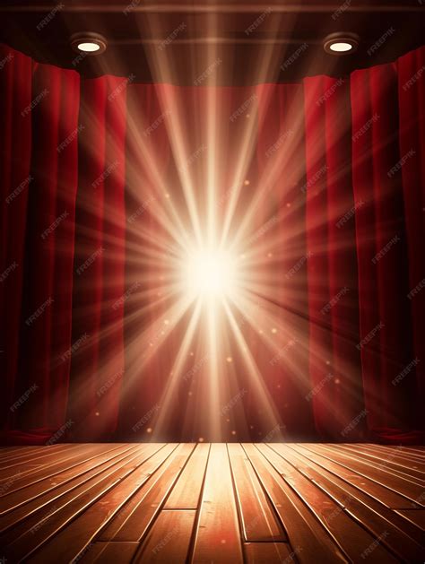 Premium AI Image | the stage of the spotlight with a bright light and