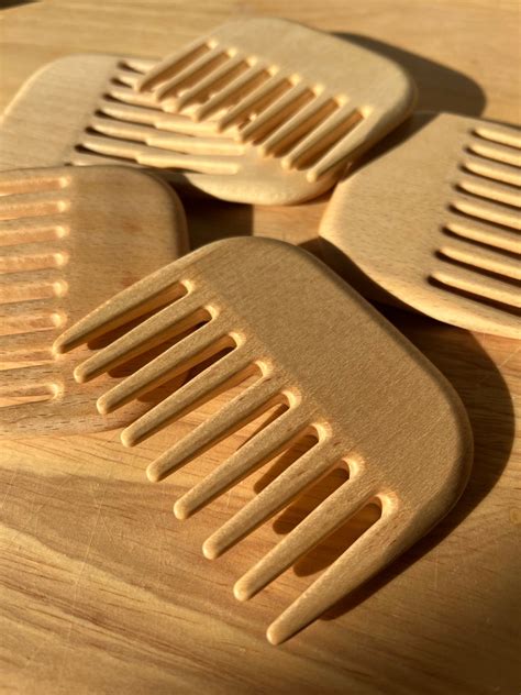 wooden afro comb