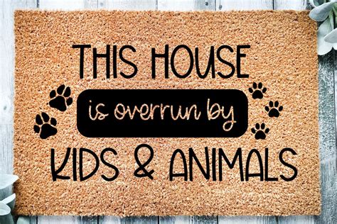 Funny Pet Welcome Mat Bundle, Funny Dog SVG, Funny Welcome mat SVG - So ...