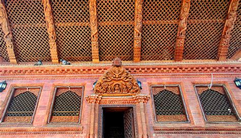 detail kuil kuil nepal karya arsitektur karya kuil kuno  atas kayu