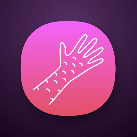 Skin rash, hives app icon. Urticaria, eczema, psoriasis UIUX user