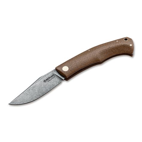 Складной нож Boker Boxer EDC Brown, сталь M390, рукоять микарта ...