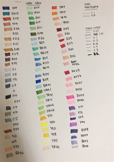 Copic ciao set B swatches | Copic ciao, Copic, Copic ciao set