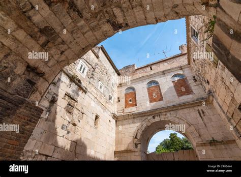 Ancient architecture of Diocletian s palace Golden Gate in old town of ...