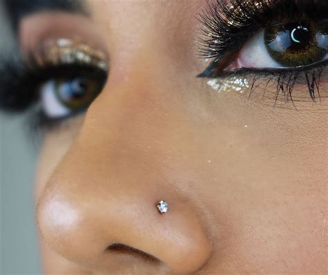 Real Diamond Nose Ring / Diamond Stud Nose Piercing Jewelry For Sale ...