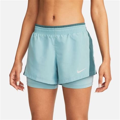 Nike Running Shorts 10K 2IN1 - Blue/Ash Green/Wolf Grey Women