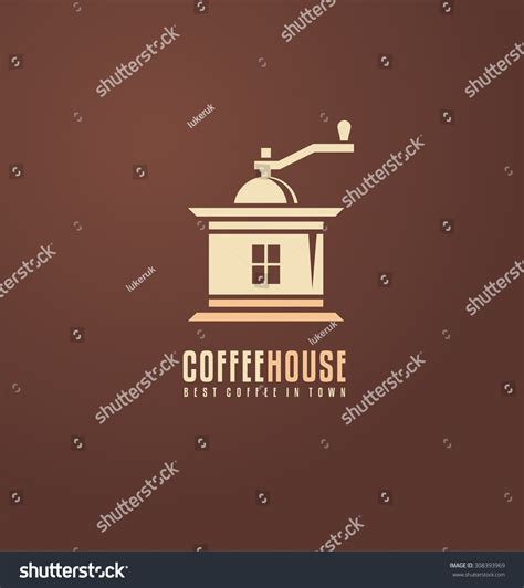 Abstract Icon Coffee Shop Unique Cafe Stock Vector (Royalty Free