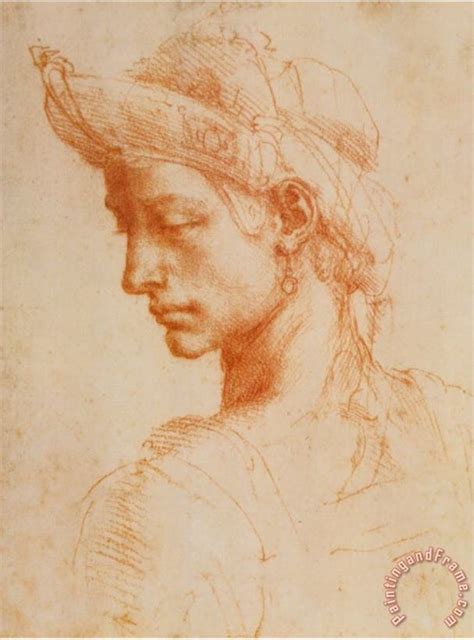 Michelangelo Buonarroti Drawing of a Woman painting - Drawing of a ...
