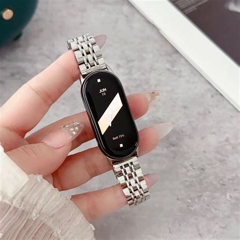 Смарт-браслет 9 для Xiaomi Mi Band 8 Ремешок-браслет Металлический ...