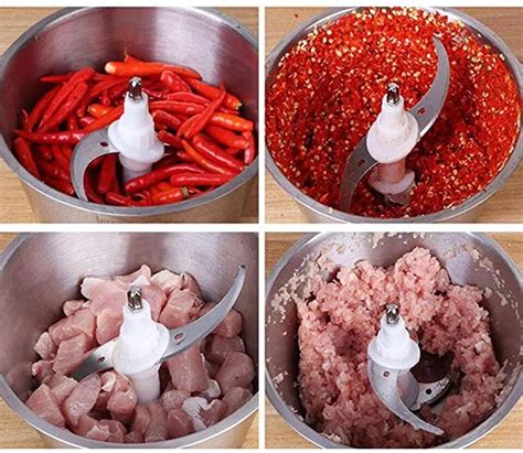 Кухонный измельчитель для мяса, овощей с металлической чашей 2 литра ...