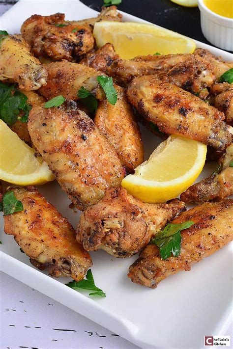 Lemon Pepper Wings with Lemon Pepper Sauce - Chef Lola's Kitchen