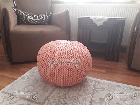 Накидка на пуфик крючком 94 фото
