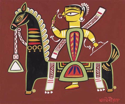 Jamini Roy - Goddess Durga - Art Prints by Jamini Roy | Buy Posters ...