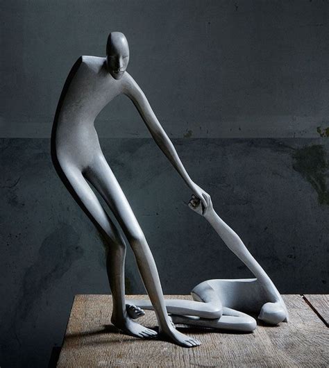 Surreal Bronze Sculptures of Fractured Figures Visualize Emotional ...