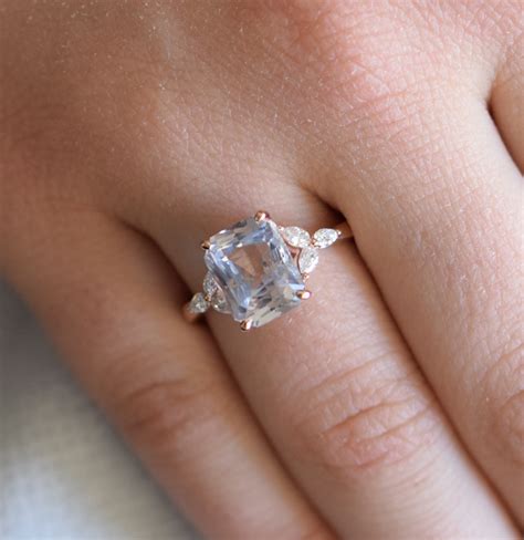 rose cut white sapphire ring 4