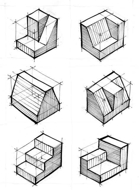 Exercícios para 1, 2 e 3 pontos de fuga - perspectiva cônica - 3 ...