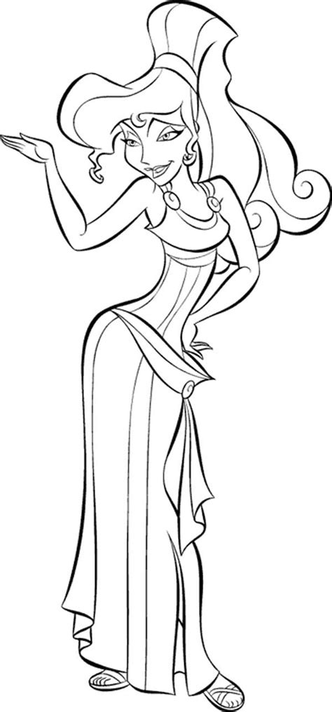 Hercules Girlfriend Beautiful Megara Coloring Pages : Bulk Color ...