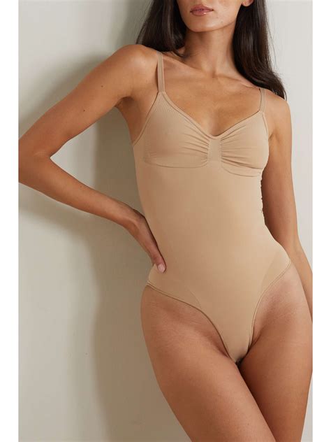 skims seamless sculpt  bodysuit mica net  porter