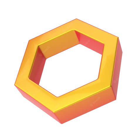Premium Photo | 3d hexagon shape 3d geometric shape