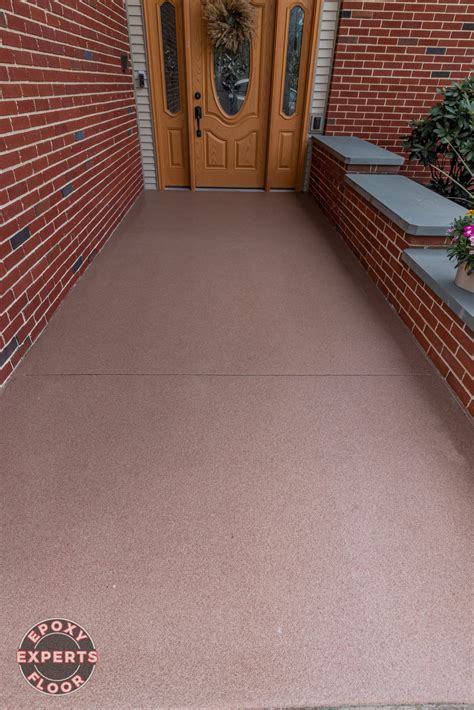 Montoursville, PA Epoxy Cinnamon Quartz Front Porch - Epoxy Floor Experts