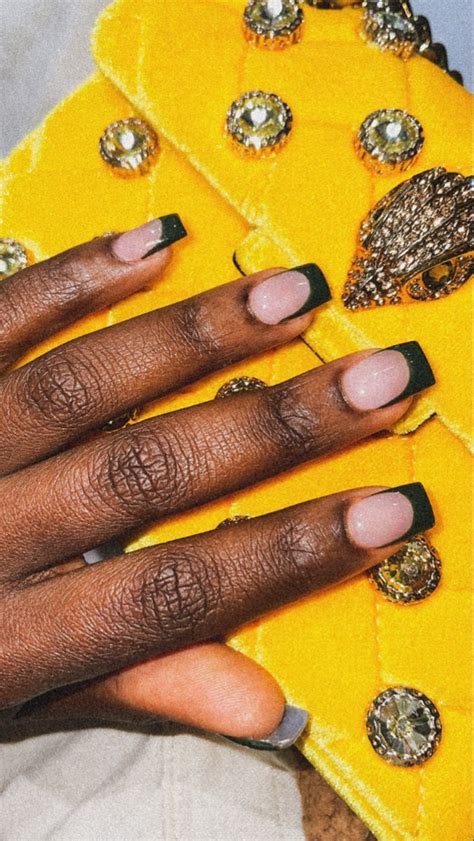 Olive Green French Tip | Olive green, French tip, Quick