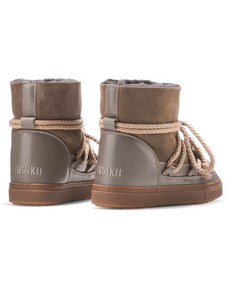 Classic Sneaker Taupe Winter Boots | Inuikii Luxury Footwear For Women