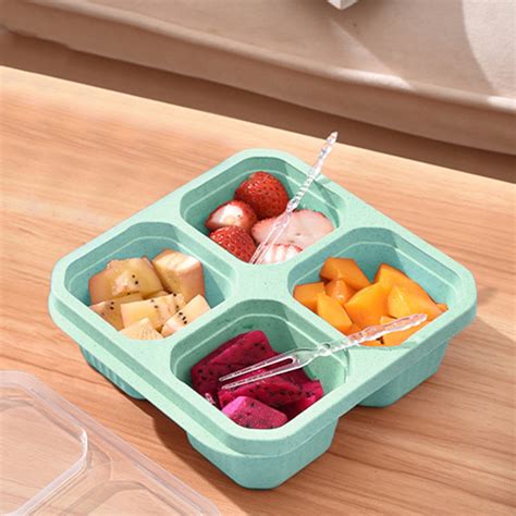 Bento Box for Adults and Beginner - 4 Compartment Meal Prep, Leak