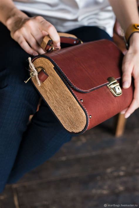 Сумка из кожи и дерева Big Bag Brown в интернет-магазине Ярмарка ...
