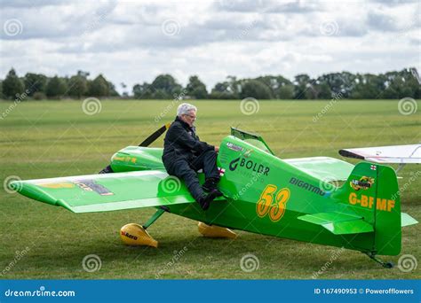 OLD WARDEN, BEDFORDSHIRE, UK ,OCTOBER 6, 2019.Small Airplane Ready To Take Off on the Airfield ...