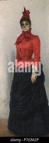 Portrait of Baroness Varvara Ikskul von Hildenbandt, by Ilya Repin ...