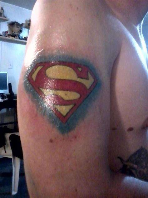 Superman Logo Tattoo Chest