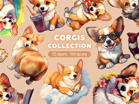 corgis clip art 7