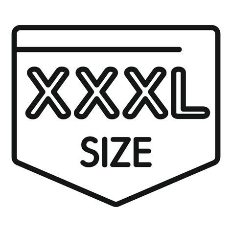 clothing label  xxxxl size icon showing big fashion  vector
