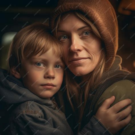 Premium AI Image | Mom and son high quality 4k ultra hd hdr