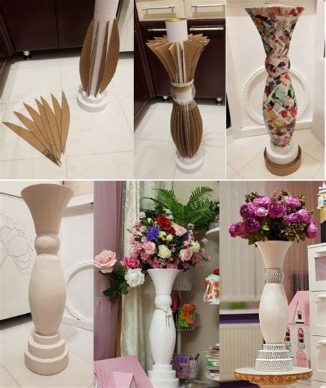 cardboard vase / Ваза из картона | Самодельные вазы, Украшение дома ...