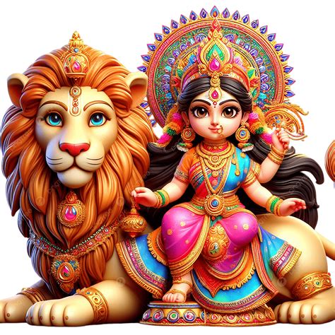 Durga Puja Festival Of Bengal Golden Face, Cute Mata Rani, Maa