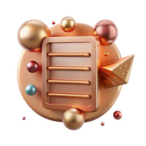 magnificent artistic copper depth chart element isolated  clear