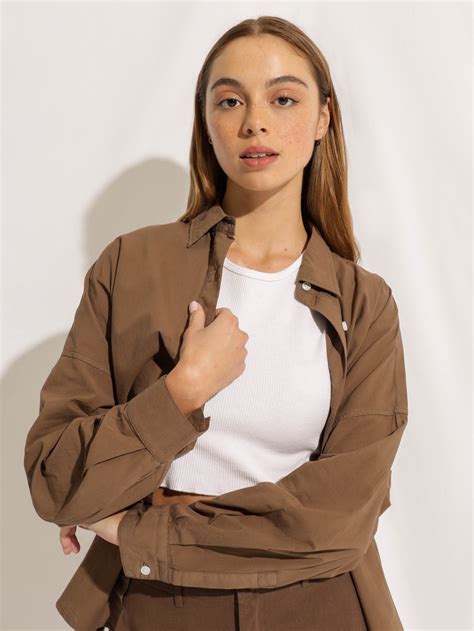 Nude Lucy Naya Washed Cotton Shirt Espresso | Glue Store