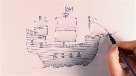 Рисунки карандашом кораблей