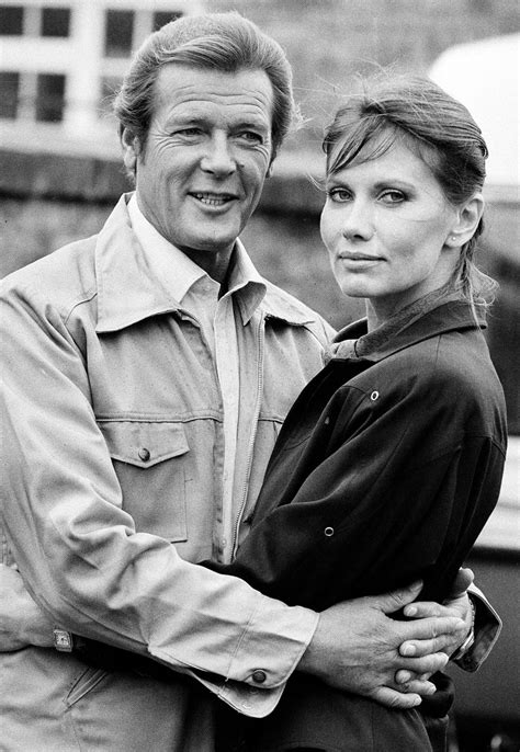 1974. Roger Moore and Maud Adams. | James bond girls, Bond girls, James