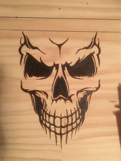 Skull Wood Carving Template