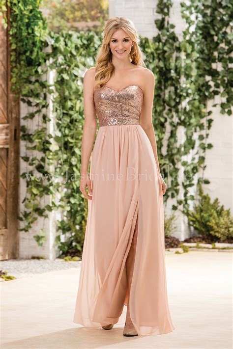 B183064 Long Sweetheart Neckline Sequin & Poly Chiffon Bridesmaid Dress
