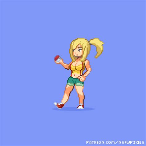 Cynthia as Misty - Pokemon - Pixel (Animated) by nsfwpixelart on DeviantArt