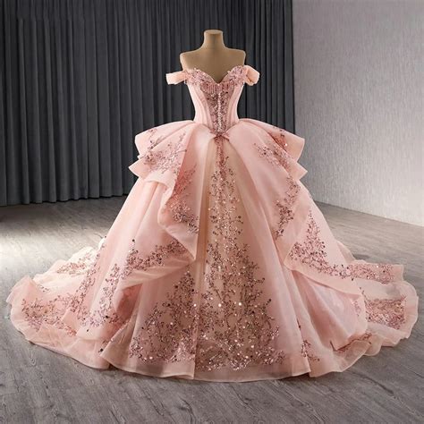 Elegant Ball Gowns Pink Wedding Dress Quinceanera Dress