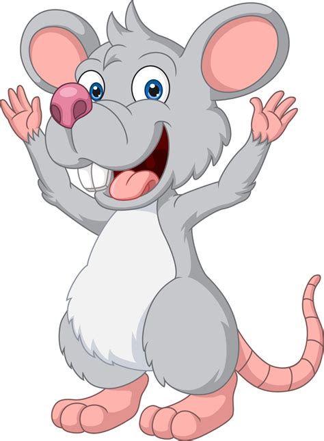 cute rat cartoon raising hands  vector art  vecteezy